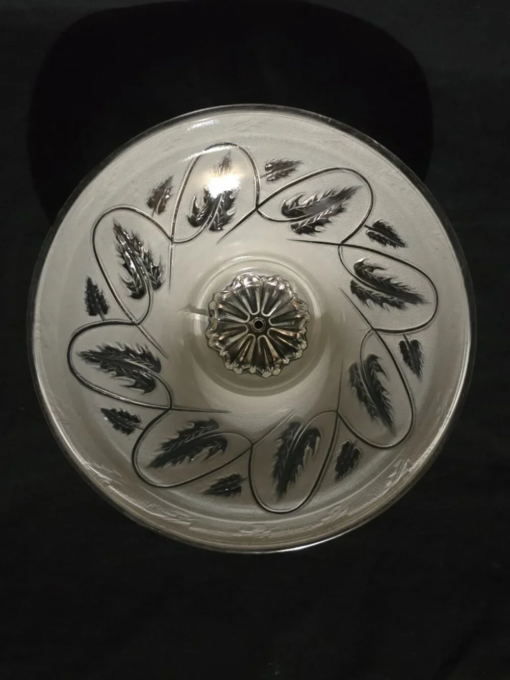 Vintage Art Deco Vine Clear Frosted Lamp Shade - See Description